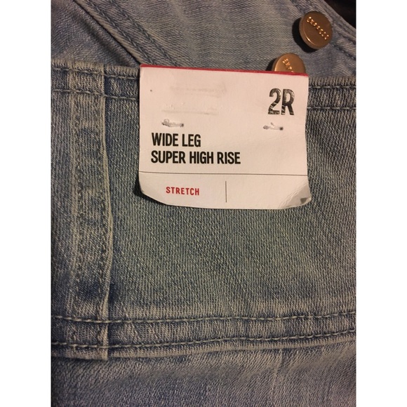 Express High Waisted Button Fly Wide Leg Jeans - Picture 7 of 8